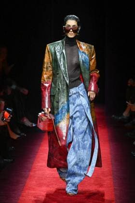 Milan, Italy: Milan, Milan Women s Fashion Week: Fall Winter 2025 - Women s Fashion, Fall Winter 2025.- Ferrari fashion show - catwalk. in the photo: model Milan Italy  - ZUMAp169 20250301_zea_p169_853 Copyright: xSimonaxChiocciax