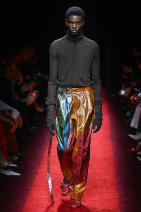 Milan, Italy: Milan, Milan Women s Fashion Week: Fall Winter 2025 - Women s Fashion, Fall Winter 2025.- Ferrari fashion show - catwalk. in the photo: model Milan Italy  - ZUMAp169 20250301_zea_p169_866 Copyright: xSimonaxChiocciax