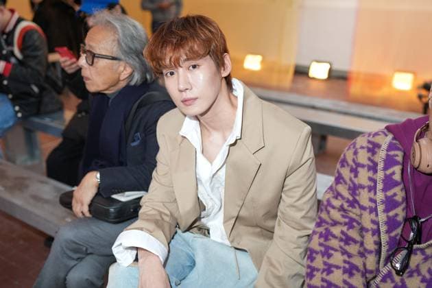 Milan, Milan Women s Fashion Week: Fall Winter 2025 26 - Women s Fashion, Fall Winter 2025 26 - MSGM fashion show - front row in the photo: Han Seung-ju  Copyright: xRiccardoxGIordanox xipa-agency.netx xRiccardoxGiordanox IPA_Agency_IPA54766948