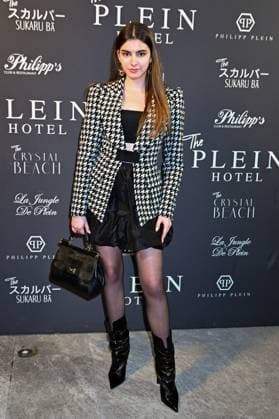 Milan, Milan Women s Fashion Week: Fall Winter 2025 - Women s Fashion, Fall Winter 2025.- Plein fashion show - guests. in the photo: Anya Shani  Copyright: xSimonaxChiocciax xipa-agency.netx xSimonaxChiocciax IPA_Agency_IPA54768168