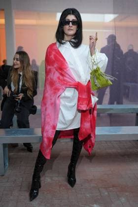 Milan, Milan Women s Fashion Week: Fall Winter 2025 26 - Women s Fashion, Fall Winter 2025 26 - MSGM fashion show - front row in the photo: Valentina Siragusa  Copyright: xRiccardoxGIordanox xipa-agency.netx xRiccardoxGiordanox IPA_Agency_IPA54768289