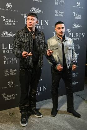 Milan, Milan Women s Fashion Week: Fall Winter 2025 - Women s Fashion, Fall Winter 2025.- Plein fashion show - guests. in the photo: Papa Ve and Nerissima  Copyright: xSimonaxChiocciax xipa-agency.netx xSimonaxChiocciax IPA_Agency_IPA54768163