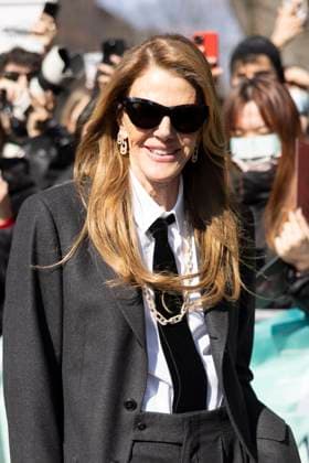 MFW - Arani’s Arrivals Anna Dello Russo arrives to Arani’s fashion show during the Milan Fashion Week - Womenswear Fall Winter 2025 2026 on March 2nd, 2025 in Milan, Italy. Photo by Marco Piovanotto ABACAPRESS.COM Milan Italy  Copyright: xPiovanottoxMarco ABACAx