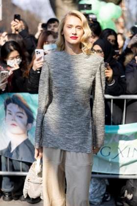 MFW - Arani’s Arrivals Celina Locks arrives to Arani’s fashion show during the Milan Fashion Week - Womenswear Fall Winter 2025 2026 on March 2nd, 2025 in Milan, Italy. Photo by Marco Piovanotto ABACAPRESS.COM Milan Italy  Copyright: xPiovanottoxMarco ABACAx