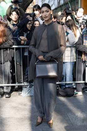 MFW - Arani’s Arrivals Pritika Swarup arrives to Arani’s fashion show during the Milan Fashion Week - Womenswear Fall Winter 2025 2026 on March 2nd, 2025 in Milan, Italy. Photo by Marco Piovanotto ABACAPRESS.COM Milan Italy  Copyright: xPiovanottoxMarco ABACAx