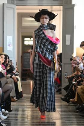 Milan, Milan Women s Fashion Week: Fall Winter 2025 - Women s Fashion, Fall Winter 2025.- Francesca Liberatore fashion show - catwalk in the photo: Model  Copyright: xSimonaxChiocciax xipa-agency.netx xSimonaxChiocciax IPA_Agency_IPA54802557