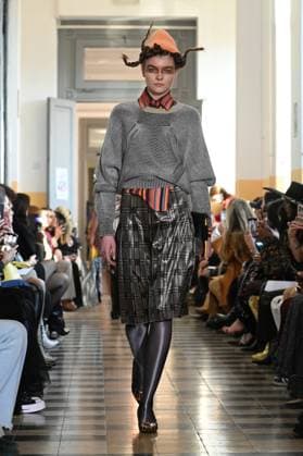 Milan, Milan Women s Fashion Week: Fall Winter 2025 - Women s Fashion, Fall Winter 2025.- Francesca Liberatore fashion show - catwalk in the photo: Model  Copyright: xSimonaxChiocciax xipa-agency.netx xSimonaxChiocciax IPA_Agency_IPA54802567