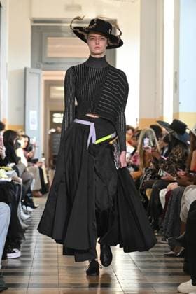 Milan, Milan Women s Fashion Week: Fall Winter 2025 - Women s Fashion, Fall Winter 2025.- Francesca Liberatore fashion show - catwalk in the photo: Model  Copyright: xSimonaxChiocciax xipa-agency.netx xSimonaxChiocciax IPA_Agency_IPA54802570