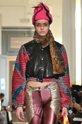 Milan, Italy: Milan, Milan Women s Fashion Week: Fall Winter 2025 - Women s Fashion, Fall Winter 2025.- Francesca Liberatore fashion show - catwalk in the photo: Model Milan Italy  - ZUMAp169 20250302_zea_p169_336 Copyright: xSimonaxChiocciax