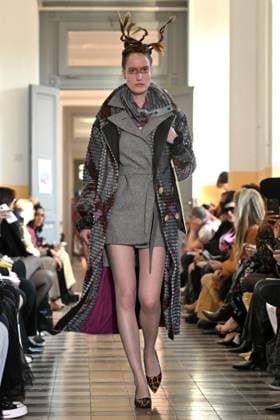 MFW - Francesca Liberatore Runway A model walks the runway at the Francesca Liberatore fashion show during the Milan Fashion Week - Womenswear Fall Winter 2025 2026 on March 2, 2025 in Milan, Italy. Photo by Simona Chioccia IPA ABACAPRESS.COM Milan Italy  Copyright: xChiocciaxSimona IPA ABACAx