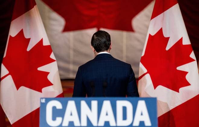 March 2, 2025, Ottawa, On, Canada: Conservative Leader Pierre Poilievre walks away from the podium following a news conference in Ottawa, on Sunday, March 2, 2025. Ottawa Canada  - ZUMAc35_ 20250302_zaf_c35_041 Copyright: xSpencerxColbyx