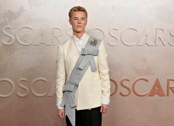 Edvin Ryding arrives on the red carpet for the 97th Academy Awards in the Hollywood section of Los Angeles on Sunday, March 2, 2025.  LAP20250302301 JIMxRUYMEN