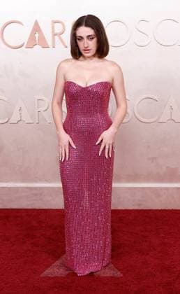Rachel Sennott arrives on the red carpet for the 97th Academy Awards in the Hollywood section of Los Angeles on Sunday, March 2, 2025.  LAP20250302745 JOHNxANGELILLO