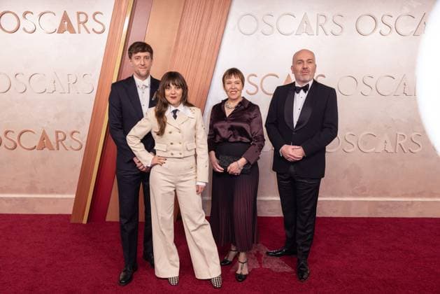 97th Oscars, Academy Awards Terence Dunn, Nina Gantz, Stienette Bosklopper, and Maarten Swart arrive on the red carpet of the 97th OscarsÂ® at the DolbyÂ® Theatre at Ovation Hollywood on Sunday, March 2, 2025., Credit:Avalon.red Avalon  Copyright: xAvalon.redx xAvalonx 0971225477