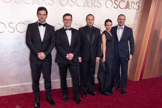 97th Oscars, Academy Awards Goran Bogdan, NebojÅ¡a SlijepÄeviÄ, Alexis Manetti, guest and Danijel Pek arrive on the red carpet of the 97th OscarsÂ® at the DolbyÂ® Theatre at Ovation Hollywood on Sunday, March 2, 2025., Credit:Avalon.red Avalon  Copyright: xAvalon.redx xAvalonx 0971230730
