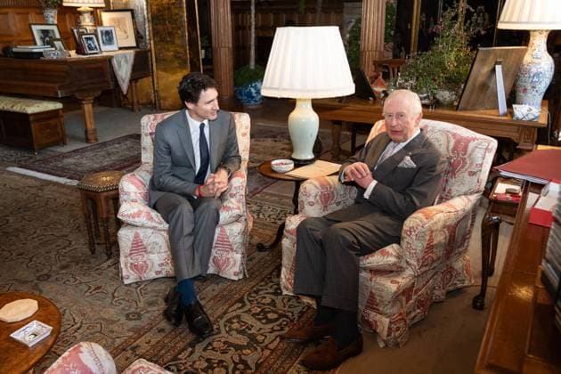 News Themen der Woche KW10 Entertainment Bilder des Tages King Charles III holds audience - Sandringham King Charles III meets Canadian Prime Minister Justin Trudeau at the Sandringham Estate in Norfolk., Credit:Aaron Chown Avalon UK, Sandringham  Copyright: xAaronxChownx xAvalonx 0971421214