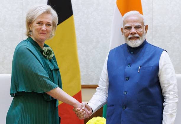 News Themen der Woche KW10 News Bilder des Tages Princess Astrid of Belgium meets with Prime Minister of India Shri Narendra Modi during an official meeting with the Prime Minister of India, on the third day of the Belgian economic mission to India, Tuesday 04 March 2025. The Belgian Economic mission to India takes place from 1 to 8 March 2025.  BENOITxDOPPAGNE 114205129