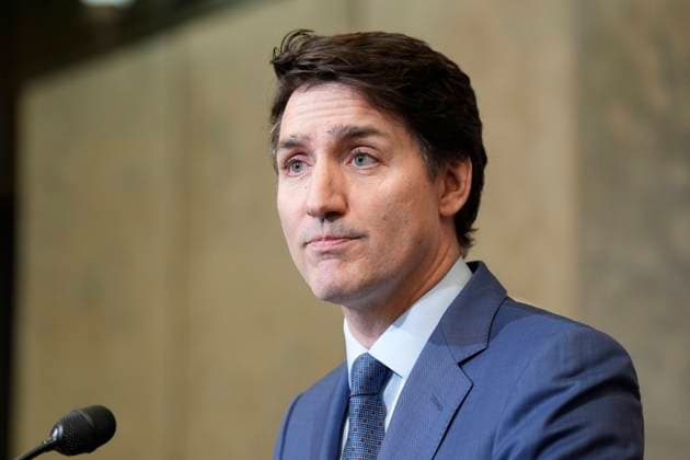 March 4, 2025, Ottawa, On, Canada: Prime Minister Justin Trudeau holds a news conference on imposed U.S. tariffs in Ottawa on Tuesday, March 4, 2025. Ottawa Canada  - ZUMAc35_ 20250304_zaf_c35_018 Copyright: xAdrianxWyldx