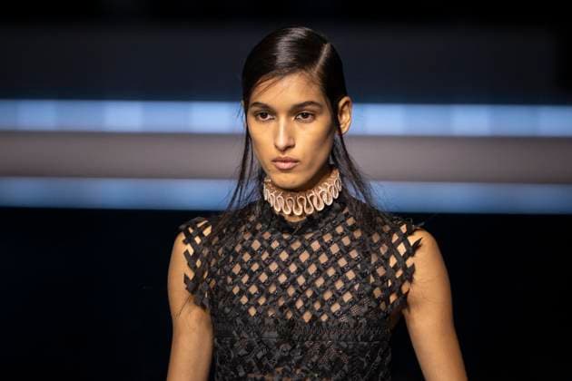 PFW - Dior Runway Models present creations by Dior for the Womenswear Ready-to-wear Fall-Winter 2025 2026 collection as part of the Paris Fashion Week, in Paris on March 4, 2025. Photo by Eliot Blondet ABACAPRESS.COM Paris France  Copyright: xBlondetxEliot ABACAx