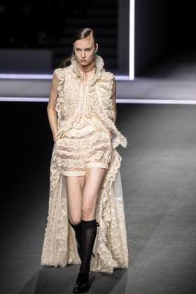 PFW - Dior Runway Models present creations by Dior for the Womenswear Ready-to-wear Fall-Winter 2025 2026 collection as part of the Paris Fashion Week, in Paris on March 4, 2025. Photo by Eliot Blondet ABACAPRESS.COM Paris France  Copyright: xBlondetxEliot ABACAx