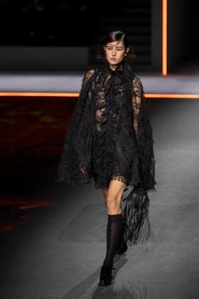 PFW - Dior Runway Models present creations by Dior for the Womenswear Ready-to-wear Fall-Winter 2025 2026 collection as part of the Paris Fashion Week, in Paris on March 4, 2025. Photo by Eliot Blondet ABACAPRESS.COM Paris France  Copyright: xBlondetxEliot ABACAx