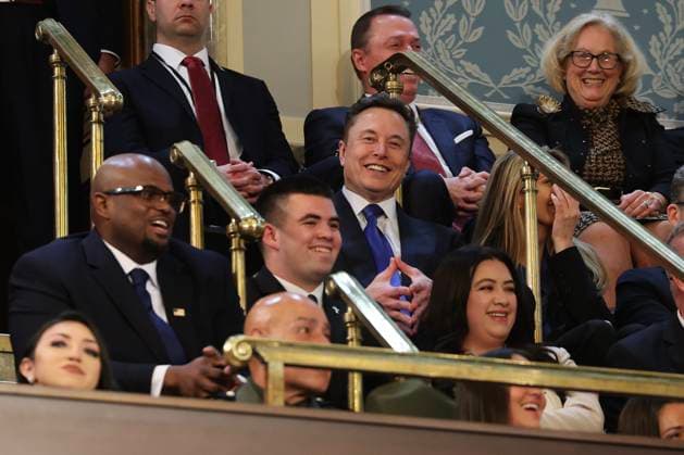 White House Senior Advisor Elon Musk attends President Donald Trump s address to a joint session of Congress at the U.S. Capitol in Washington DC, on Tuesday, March 4, 2025. Pool photo by Win McNamee  WAX29250304792 WinxMcNamee