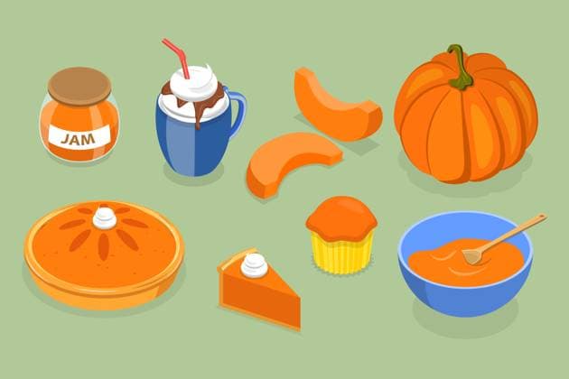 3D Isometrisches flaches Set von Pampkin Produkten, Traditionelle Herbstlebensmittel<br>Isometrischer 3D-Flachsatz von Pampkin-Produkten, Traditionelle Herbst-Lebensmittel 3D Isometric Flat Set of Pampkin Products, Autumn Traditional Foods 3D Isometric Flat Set of Pampkin Products, Autumn Traditional Foods Copyright: xZoonar.com AnastasiiaxTorianykx 22948970