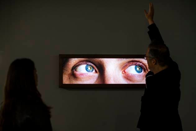 Entertainment Themen der Woche KW10 March 5, 2025, Madrid, Madrid, Spain: Visitors look at works of art, during the opening day of ARCO (International Contemporary Art Fair of Spain) in its 44th edition. Madrid Spain - ZUMAs296 20250305_znp_s296_013 Copyright: xLuisxSotox