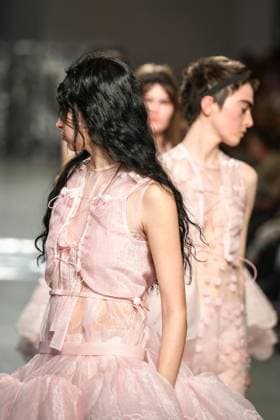 PFW - Cecilie Bahnsen Runway Models walk the runway for a collection by Cecilie Bahnsen as part of Paris Fashion Week at the Palais de Tokyo in Paris, on March 5, 2025. Photo by Firas Abdullah ABACAPRESS.COM Paris Ile-de-France France  Copyright: xAbdullahxFiras ABACAx
