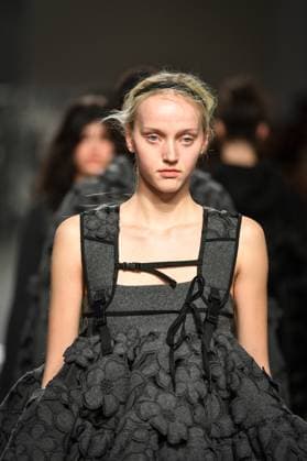PFW - Cecilie Bahnsen Runway A model walks the runway for a collection by Cecilie Bahnsen as part of Paris Fashion Week at the Palais de Tokyo in Paris, on March 5, 2025. Photo by Firas Abdullah ABACAPRESS.COM Paris Ile-de-France France  Copyright: xAbdullahxFiras ABACAx