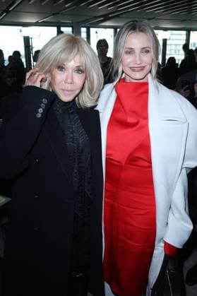 PFW - Stella McCartney Photocall French First Lady Brigitte Macron and Cameron Diaz at the Stella McCartney fashion show as part of Paris Fashion Week on March 5, 2025 in Paris, France. Photo by Jerome Domine ABACAPRESS.COM Paris France  Copyright: xDominexJerome ABACAx