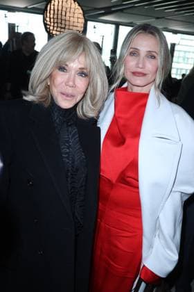 PFW - Stella McCartney Photocall French First Lady Brigitte Macron and Cameron Diaz at the Stella McCartney fashion show as part of Paris Fashion Week on March 5, 2025 in Paris, France. Photo by Jerome Domine ABACAPRESS.COM Paris France  Copyright: xDominexJerome ABACAx