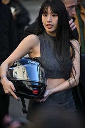 PFW Courreges Outside Arrivals Natty arriving at Courreges show during Paris Fashion Week in Paris, France on March 5, 2025. Photo by Julien Reynaud APS-Medias ABACAPRESS.COM Paris France  Copyright: xReynaudxJulien APS-Medias ABACAx
