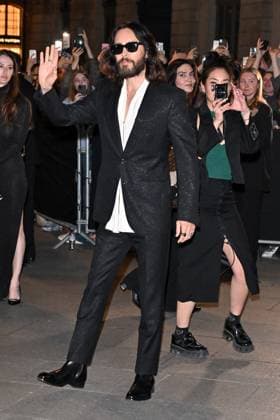 PFW Tom Ford Outside Arrivals Jared Leto arriving at Tom Ford show during Paris Fashion Week in Paris, France on March 5, 2025. Photo by Julien Reynaud APS-Medias ABACAPRESS.COM Paris France  Copyright: xReynaudxJulien APS-Medias ABACAx