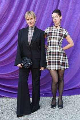 PFW Acne Studios Photocall Judith Godreche and Tess Barthelemy attending the Acne Studios Womenswear Fall Winter 2025-2026 show as part of Paris Fashion Week at L’Observatoire de Paris in Paris, France on March 05, 2025. Photo by Aurore Marechal ABACAPRESS.COM Paris France  Copyright: xMarechalxAurore ABACAx