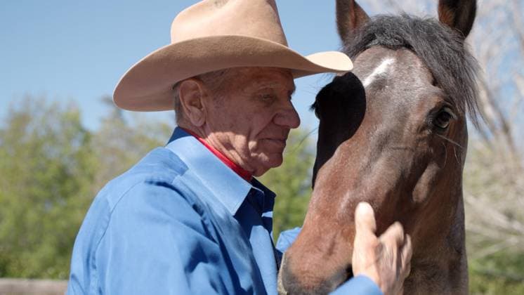 THE COWBOY AND THE QUEEN, horse trainer Monty Roberts at Flag is Up Farms, Solvang, California, 2023. Greenwich Entertainment courtesy Everett CollectionMCDCOAN EC223 PUBLICATIONXNOTxINxCANxCHNxFRAxITAxJPNxNORxPOLxRUSxESPxUKxUSA Copyright: xx MCDCOAN EC223 MCDCOAN_EC223_H