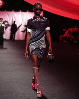 PFW - Casablanca Runway A model walks the runway during the Casablanca Womenswear Fall Winter 2025-2026 show as part of Paris Fashion at Le Carrousel du Louvre on March 05, 2025 in Paris, France. Photo by Alain-Gil Gonzalez ABACAPRESS.COM Paris France  Copyright: xGonzalezxAlain-Gil ABACAx