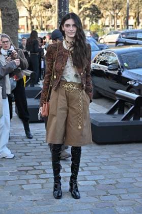 PFW Chloe Outside Arrivals Isabella Massenet arriving at Chloe show during Paris Fashion Week in Paris, France on March 6, 2025. Photo by Julien Reynaud APS-Medias ABACAPRESS.COM Paris France  Copyright: xReynaudxJulien APS-Medias ABACAx