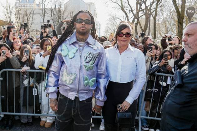 Arrivals at the Off White fashion show, at the headquarters of the French Communist Party PCF , Fashion Collection Ready to Wear Fall Winter 2025 2026 at Paris Fashion Week PFW Kalash and his wife Clara Kata at the arrivals at the Off White fashion show, at the headquarters of the French Communist Party PCF , Fashion Collection Ready to Wear Fall Winter 2025 2026 at Paris Fashion Week PFW , in Paris, France, March 6, 2025 Christophe Clovis Bestimage Arrivals at the Off White fashion show, at the headquarters of the French Communist Party PCF , Fashion Collection Ready to Wear Fall Winter 2025 2026 during Paris Fashion Week PFW , in Paris, France, March 6, 2025 Paris France Copyright: xChristophexClovisx xBestimagexChristophexClovisx xBestimagex