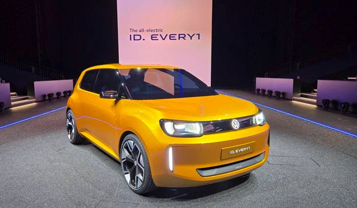 Entertainment Themen der Woche KW10 Duesseldorf, Germany - March 05, 2025: World Premiere of ID. EVERY1, Volkswagen is providing a preview of an entry-level electric mode for 20.000 Euro at the Volkswagen Media Night at Messe Duesseldorf ID. EVERY1, Volkswagen shows a preview of an entry-level electric model *** Duesseldorf, Germany March 05, 2025 World Premiere of ID EVERY1, Volkswagen is providing a preview of an entry level electric mode for 20 000 Euro at the Volkswagen Media Night at Messe Duesseldorf ID EVERY1, Volkswagen shows a preview of an entry level electric model