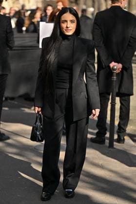 PFW Givenchy Outside Arrivals Hafsia Herzi arriving at Givenchy show during Paris Fashion Week in Paris, France on March 7, 2025. Photo by Julien Reynaud APS-Medias ABACAPRESS.COM Paris France  Copyright: xReynaudxJulien APS-Medias ABACAx