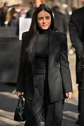 PFW Givenchy Outside Arrivals Hafsia Herzi arriving at Givenchy show during Paris Fashion Week in Paris, France on March 7, 2025. Photo by Julien Reynaud APS-Medias ABACAPRESS.COM Paris France  Copyright: xReynaudxJulien APS-Medias ABACAx