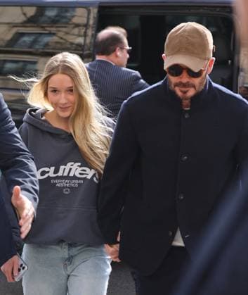 David Beckham and his daughter Harper Seven return to La Réserve Paris Hotel and Spa after a shopping spree on the sidelines of Paris Fashion Week PFW David Beckham and his daughter Harper Seven return to La Réserve Paris Hotel and Spa after a shopping spree on the sidelines of Paris Fashion Week PFW , in Paris, France, on March 7, 2025 Cyril Moreau Bestimage David Beckham and his daughter Harper Seven return to La Réserve Paris Hotel and Spa after a shopping spree on the sidelines of Paris Fashion Week PFW , in Paris, France, on March 7, 2025 Paris France  Copyright: xCYRILxMOREAUx xBESTIMAGExCYRILxMOREAUx xBESTIMAGEx