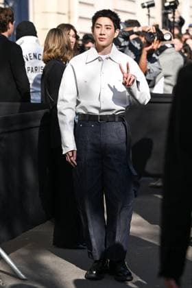 PFW Givenchy Arrivals Jumpol Adulkittiporn attending the Givenchy Womenswear Fall Winter 2025-2026 show as part of Paris Fashion Week in Paris, France on March 07, 2025. Photo by Aurore Marechal ABACAPRESS.COM Paris France  Copyright: xMarechalxAurore ABACAx