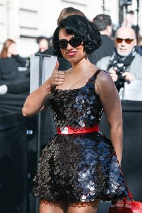PFW Givenchy Arrivals Raye attending the Givenchy Womenswear Fall Winter 2025-2026 show as part of Paris Fashion Week in Paris, France on March 07, 2025. Photo by Aurore Marechal ABACAPRESS.COM Paris France  Copyright: xMarechalxAurore ABACAx