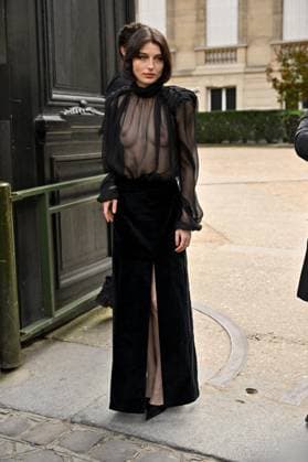 PFW Nina Ricci Outside Arrivals Alice Pagani arriving at Nina Ricci show during Paris Fashion Week in Paris, France on March 7, 2025. Photo by Julien Reynaud APS-Medias ABACAPRESS.COM Paris France  Copyright: xReynaudxJulien APS-Medias ABACAx