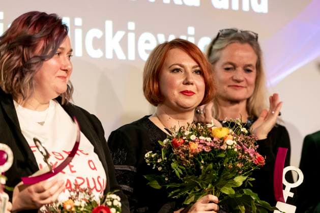 Preisverleihung des Anne-Klein-Frauenpreises am 07.03.2025 Darya Afanasyeva, Irina Alkhovka und Julia Mickiewicz erhalten während der Preisverleihung 2025 jeweils den Anne Klein Frauenpreis. Copyright: xEVENTPRESSxJeremyxKnowlesx