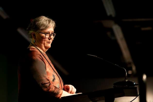 Preisverleihung des Anne-Klein-Frauenpreises am 07.03.2025 Die belarussische Autorin Irina Alkhovka hält eine Rede nach der Verleihung des Anne Klein Frauenpreises 2025. Copyright: xEVENTPRESSxJeremyxKnowlesx