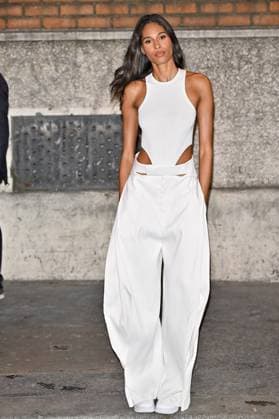 PFW Victoria Beckham Outside Arrivals Cindy Bruna arriving at Victoria Beckham show during Paris Fashion Week in Paris, France on March 7, 2025. Photo by Julien Reynaud APS-Medias ABACAPRESS.COM Paris France  Copyright: xReynaudxJulien APS-Medias ABACAx