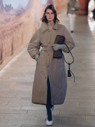 PFW - Time Runway A model walks the runway during the Time Womenswear Fall Winter 2025-2026 show as part of Paris Fashion, on March 6, 2025 in Paris, France. Photo by Alain-Gil Gonzalez ABACAPRESS.COM Paris France  Copyright: xGonzalezxAlain-Gil ABACAx